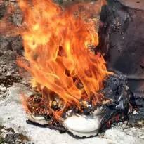 Nike trackies and Reebok Classics burn